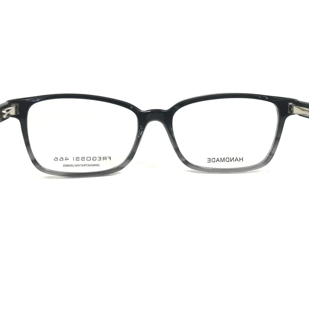 Fregossi Eyeglasses Frames 466 Grey Fade Black Square Full Ri 55-17-145